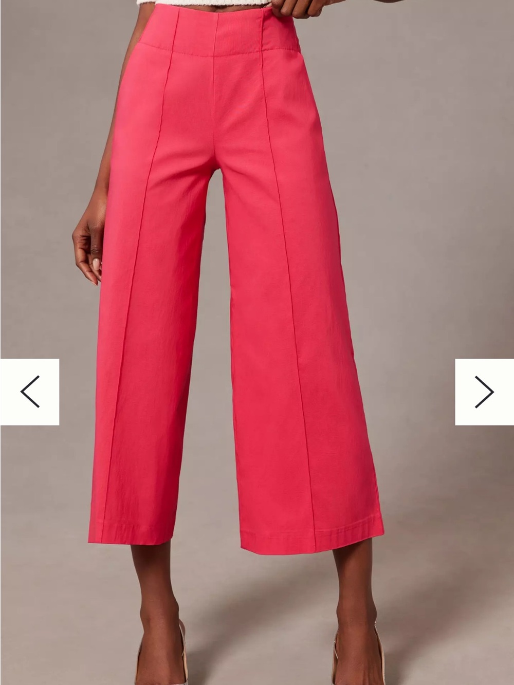 Maeve High-Waist Wide Leg Crop Pants - Pink